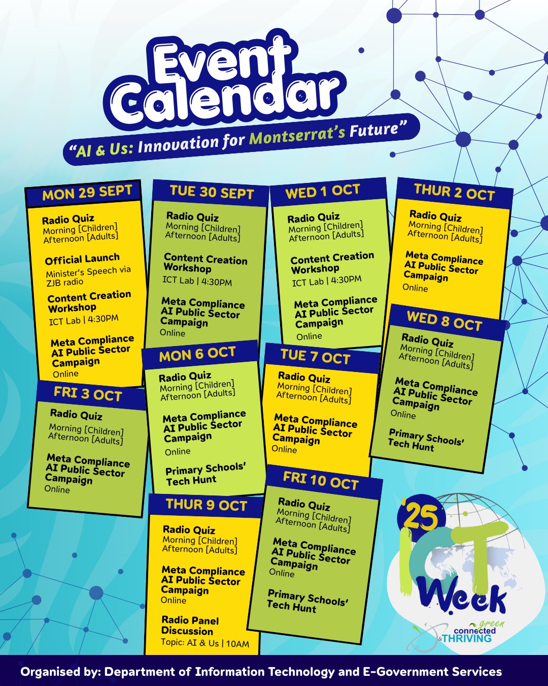 ICT Week To Start September 29, 2025