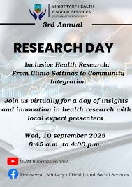 The Ministry of Health and Social Services Hosts 3rd Annual Research Day.
