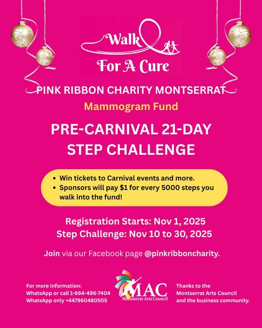 Pink Ribbon Charity Montserrat launches Pre-Carnival Step Challenge