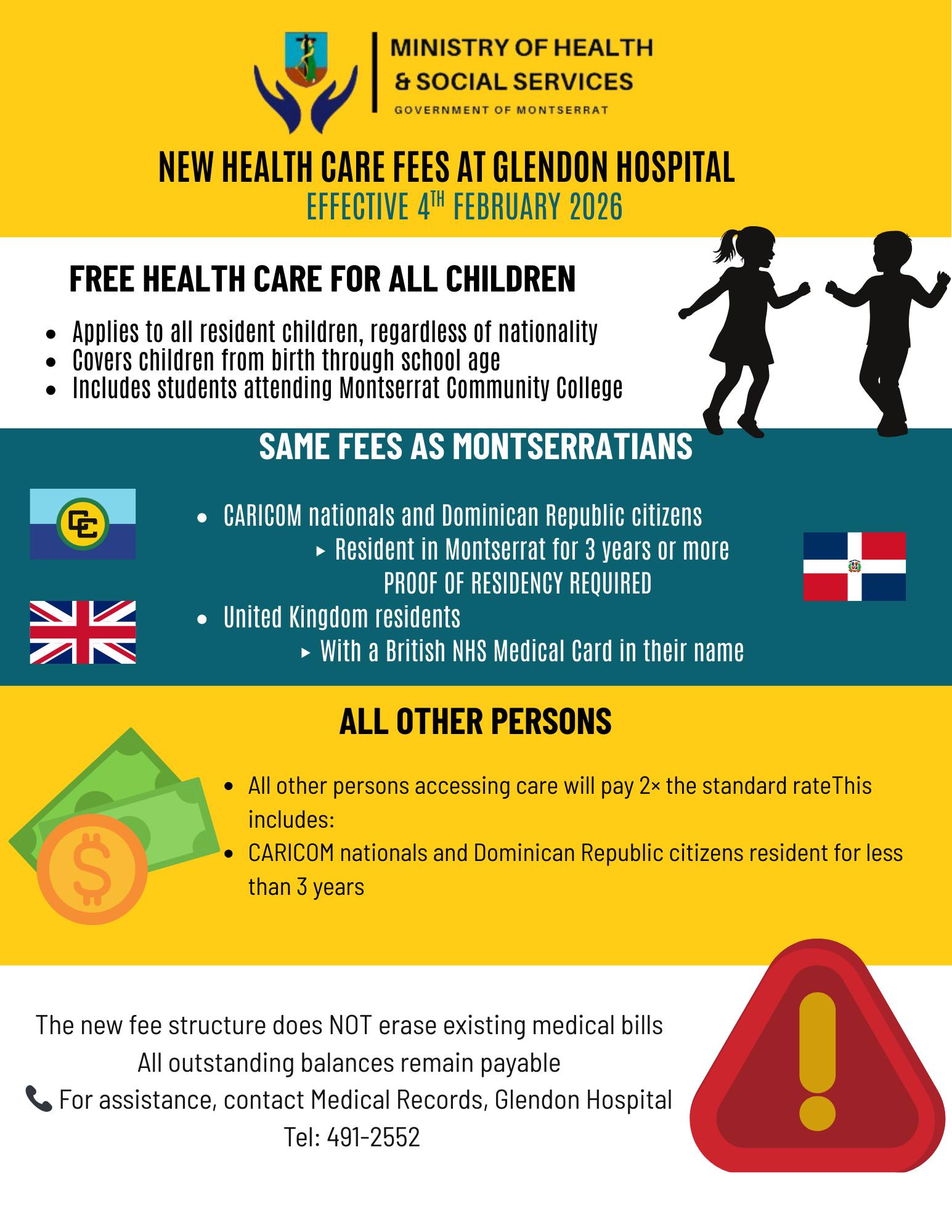 Ministry of Health and Social Services Implements New Healthcare Fee Structure