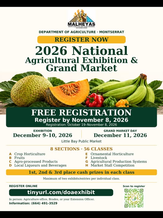 Agri Expo 2026 to Showcase Montserrat’s Agricultural Sector